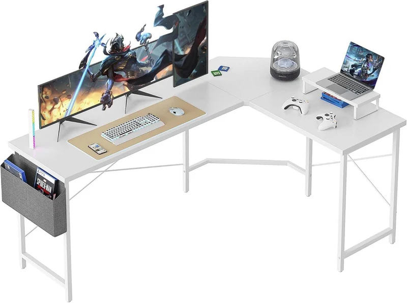 Gaming Eckschreibtisch 170x120cm Monitorständer Aufbewahrung