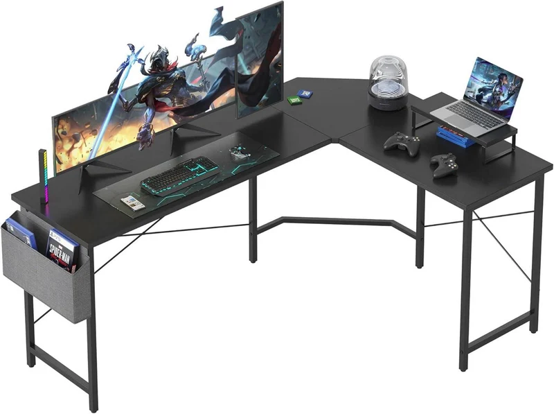 Gaming Schreibtisch L Form 170x120cm mit Monitorständer
