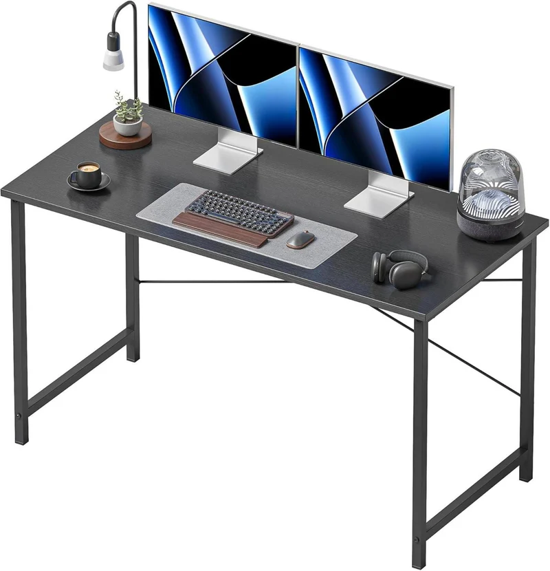 Schreibtisch Schwarz Industrie-Design 120x48x75