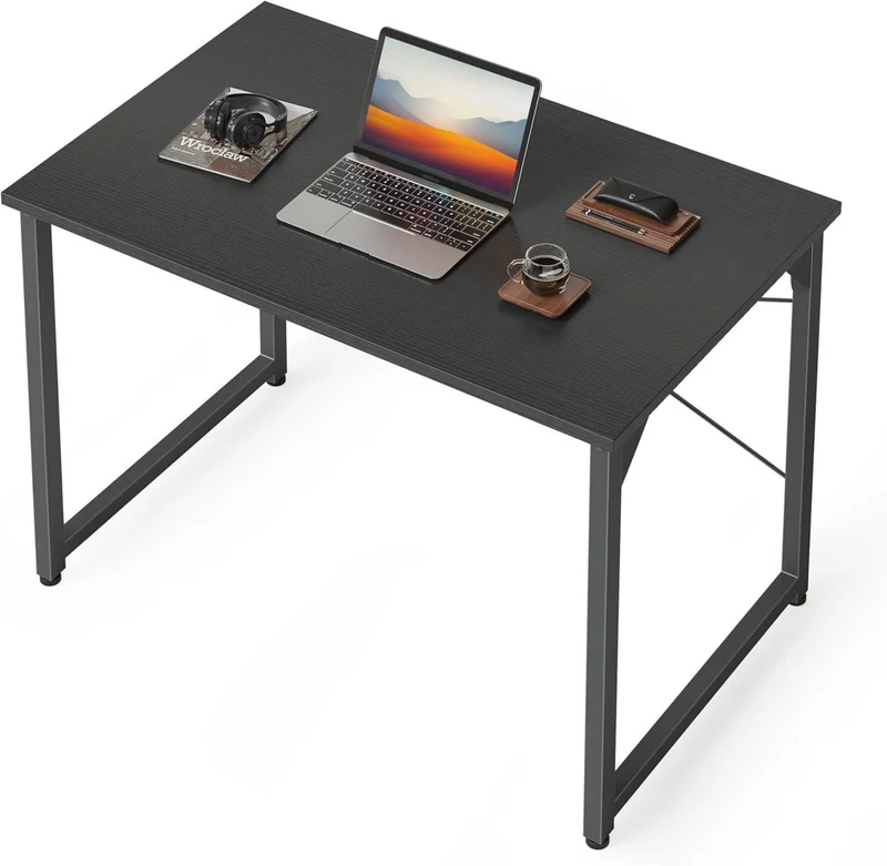 Kleiner Computertisch 80x40cm Industrie Design Schwarz