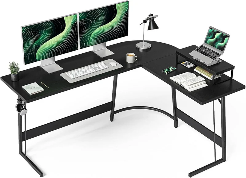 Gaming L Form Eckschreibtisch 170x120 cm Monitorständer