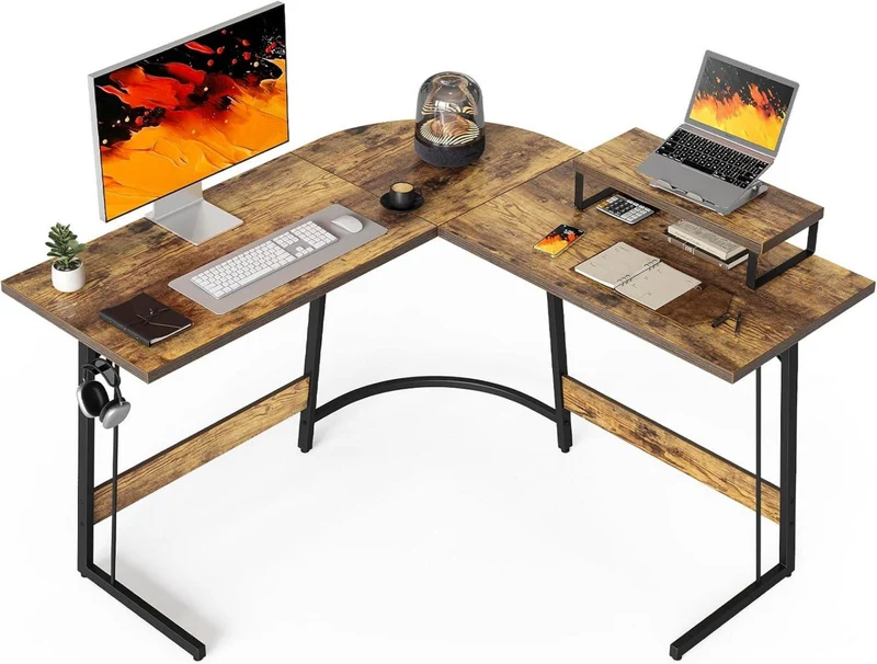 Gaming Tisch Eckschreibtisch L-Form 120 x 120 cm