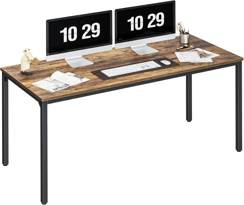 CubiCubi Schreibtisch 140x60x75 cm Braun Stabiler