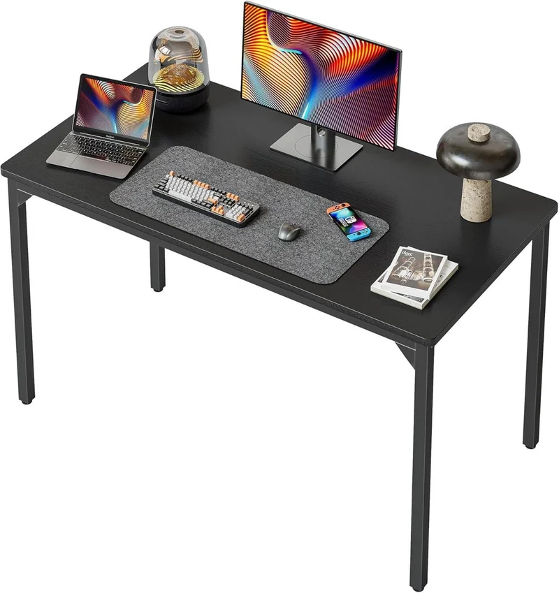 CubiCubi Schreibtisch Klein 100x48x75cm Schwarz