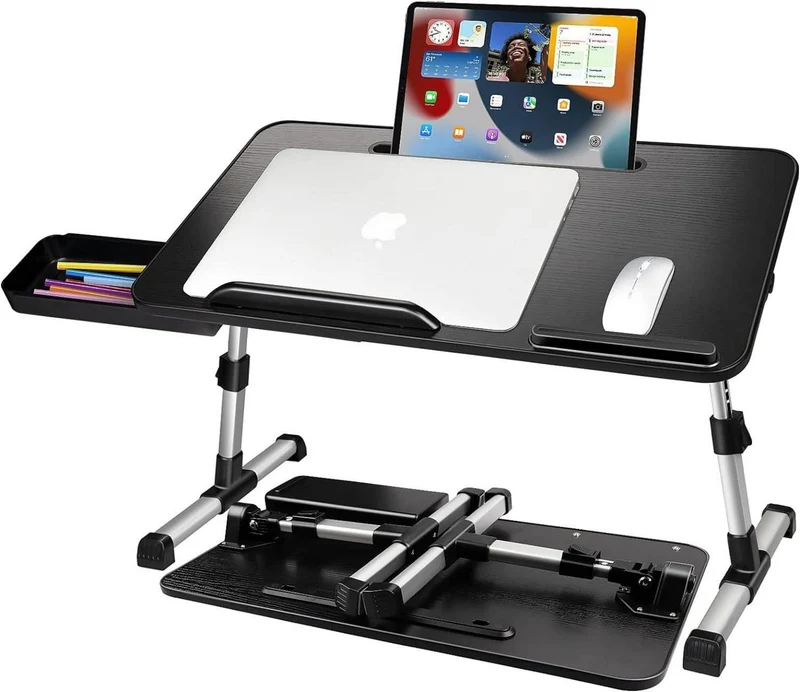 Höhenverstellbarer Laptoptisch mit Schublade und