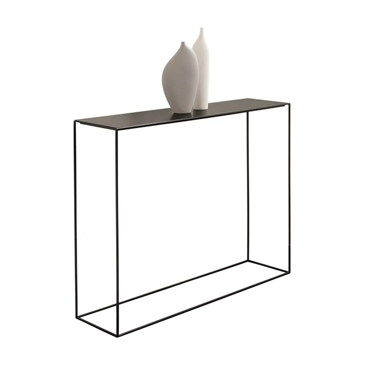 Iron Modern Console Sofa Table 1-shelf 29.53" Tall End Table for Hall