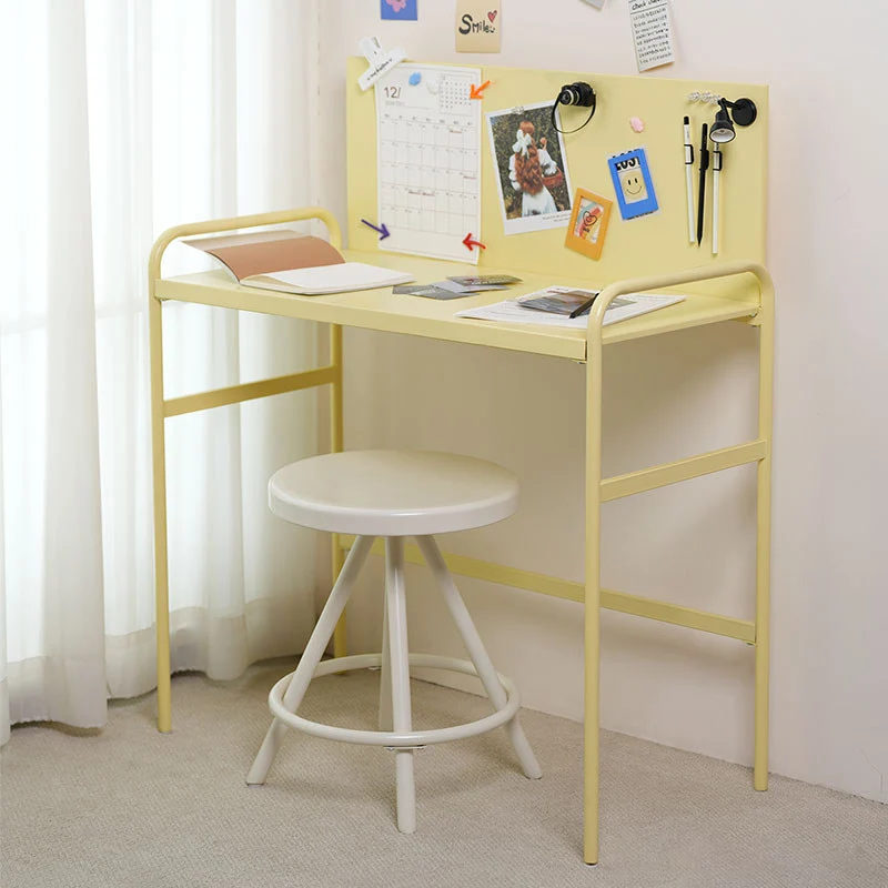 Contemporary Industrial Rectangular Iron Magnetic Desk 1-Tier For Study