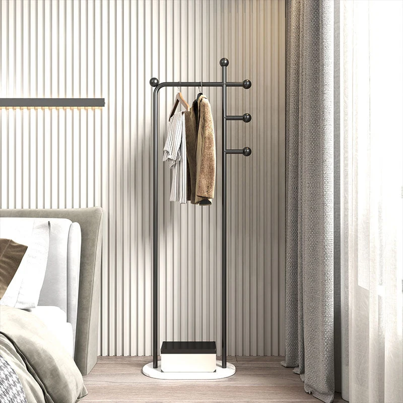 Leisure Metal Entry Hall Tree Coat Hooks Coat Hanger with Storage