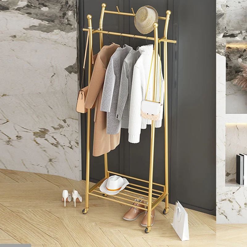 Luxurious Solid Color Hall Tree Free Standing Coat Rack with Storage Shelving