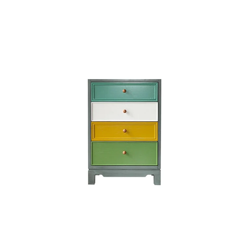Vertical Nautical Wooden Storage Chest Bedroom Chest with Drawers
