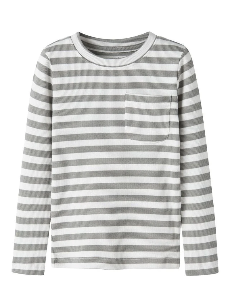 Name it-NMMDEKAB SLIM LS TOP- shadow/cloud Danc