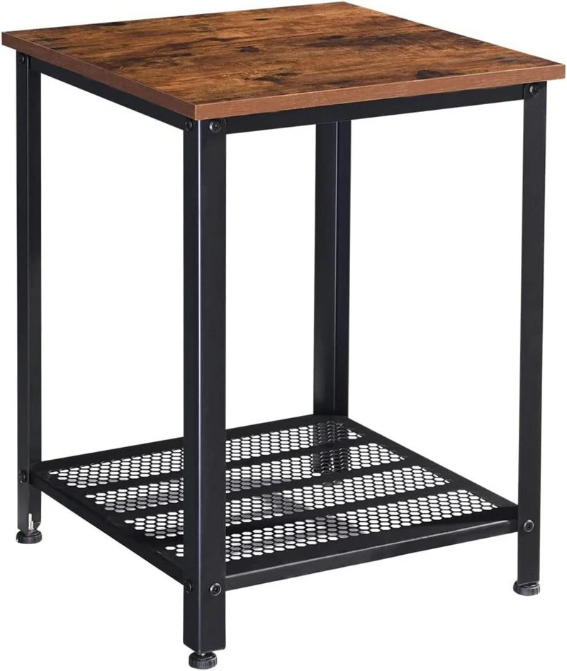 Beistelltisch Nachttisch mit 2 Ebenen Industrie-Design