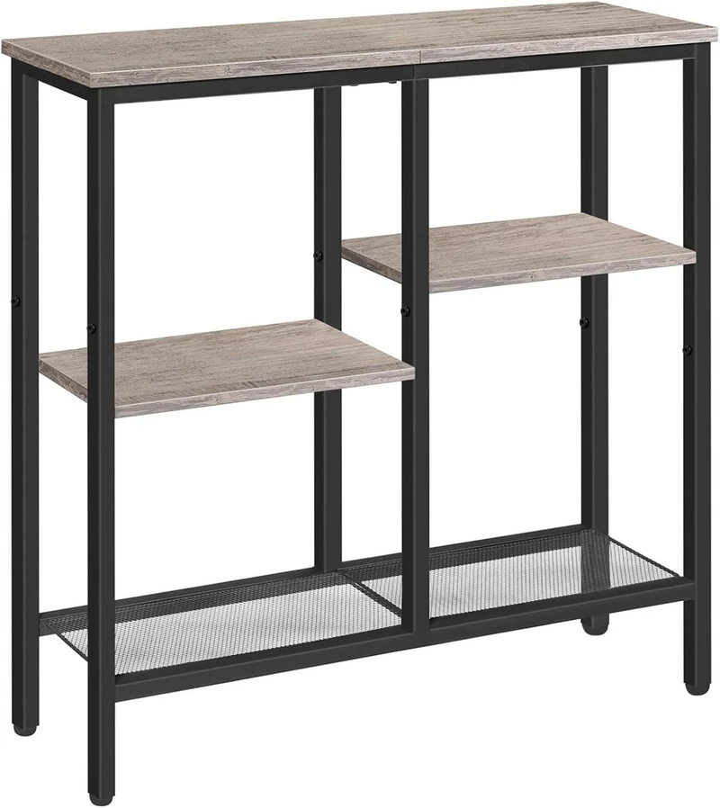 HOOBRO Schmaler Konsolentisch Greige-Schwarz 75 cm