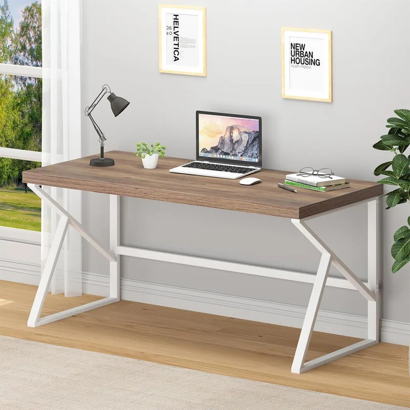 Mudmasa Schreibtisch PC Tisch Holz Metallgestell