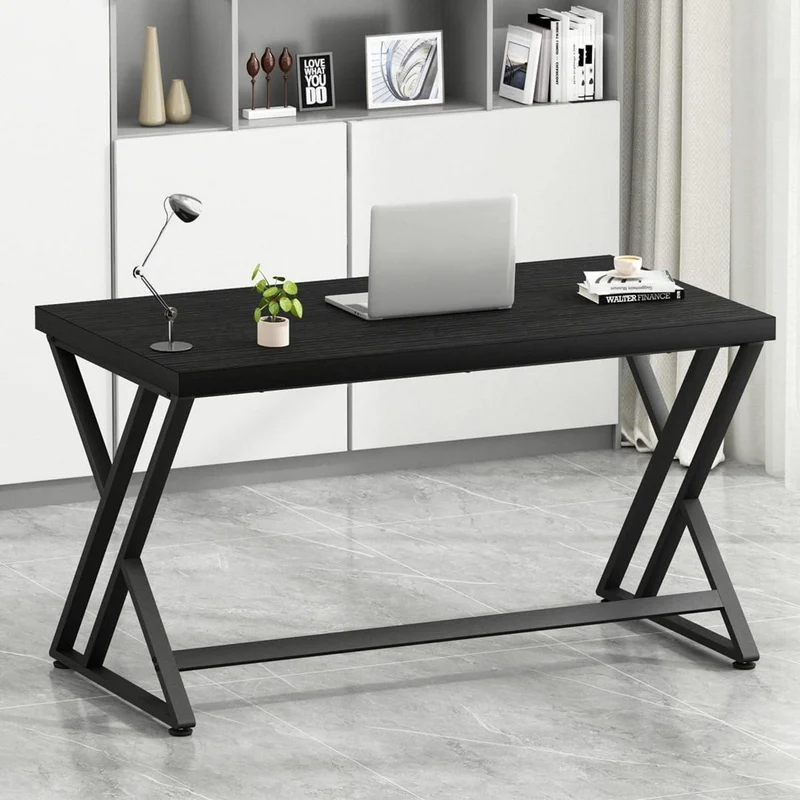 Modernes Schreibtisch Set aus Holz & Metall 120x60 cm