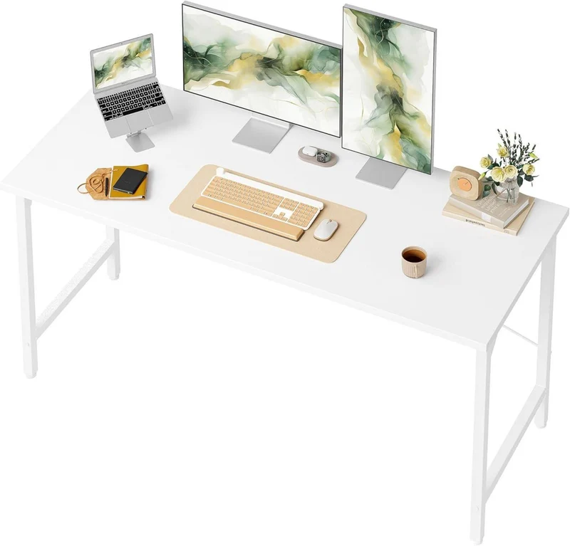 Schreibtisch 120x48 cm Industrie-Design Holz Metallgestell