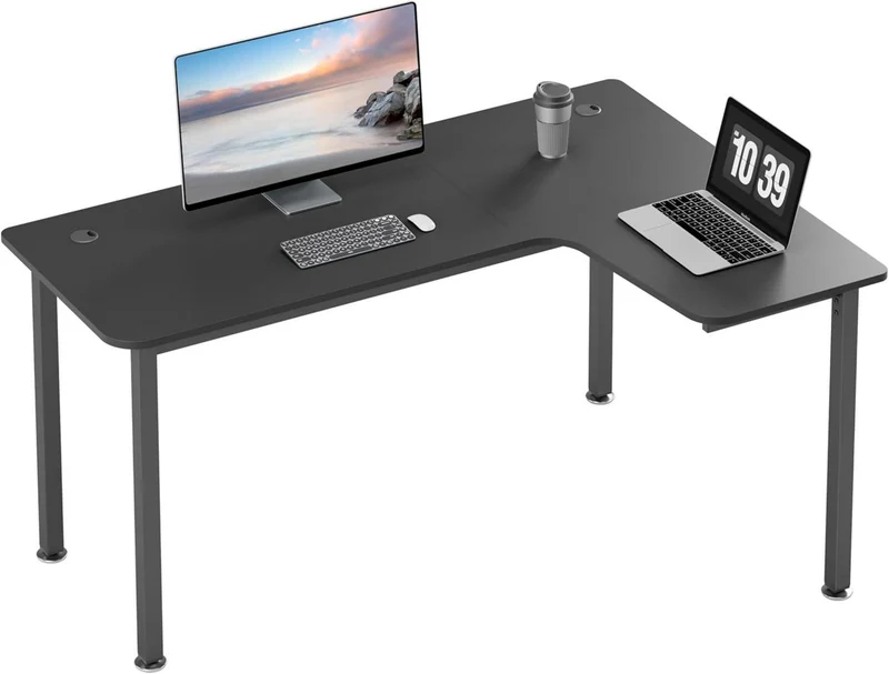 Eckschreibtisch 155x110cm Gaming Tisch L Form PC