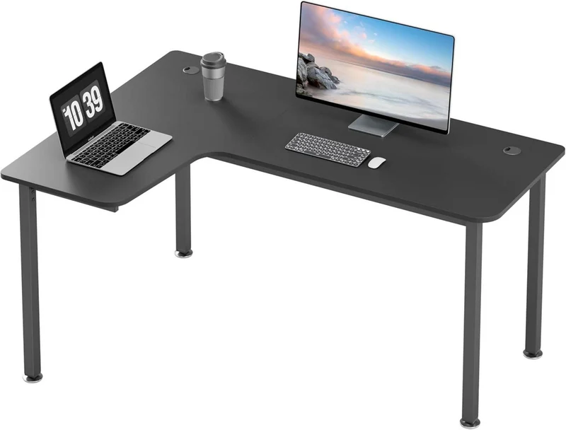 Eckschreibtisch 155x110cm Gaming Tisch L-Form Computertisch