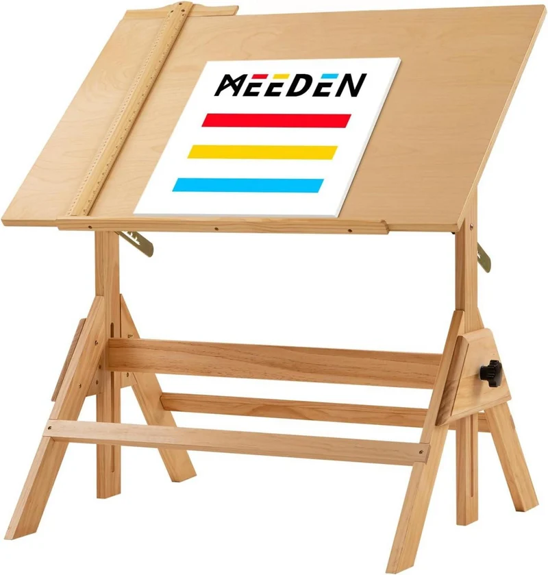 MEEDEN Holz-Zeichentisch Verstellbare Höhe 90x60cm Galerie