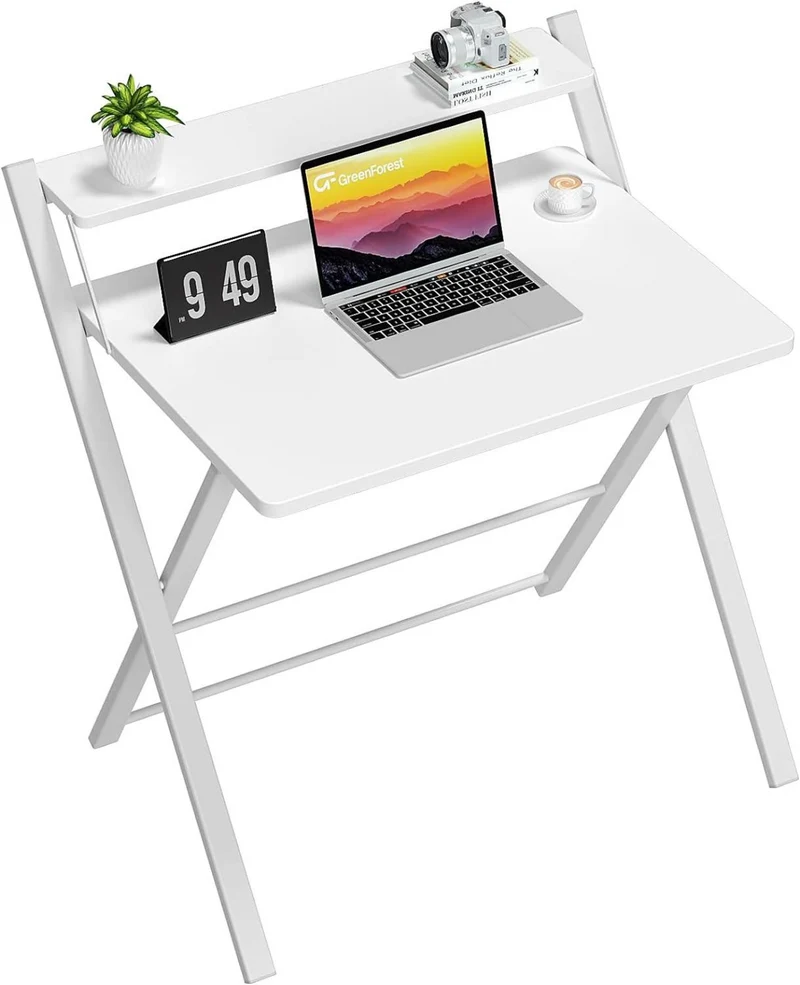 Klappbarer Schreibtisch Mit Regal, Keine
