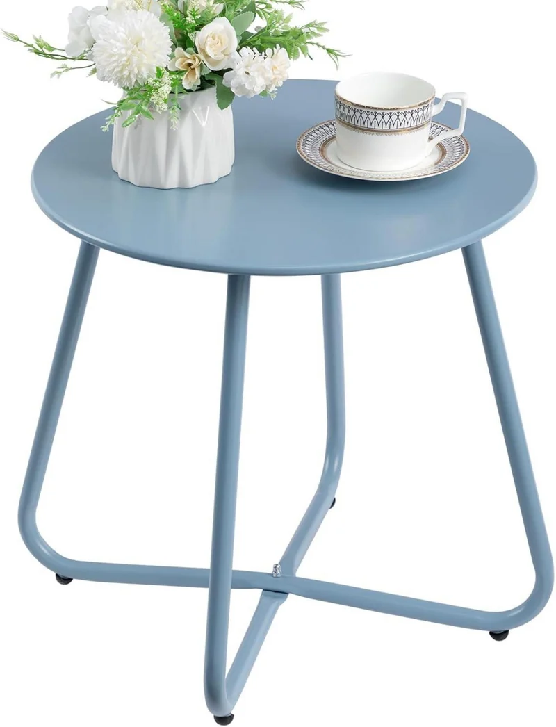 Beistelltisch Outdoor Balkon Gartentisch Metall Rund
