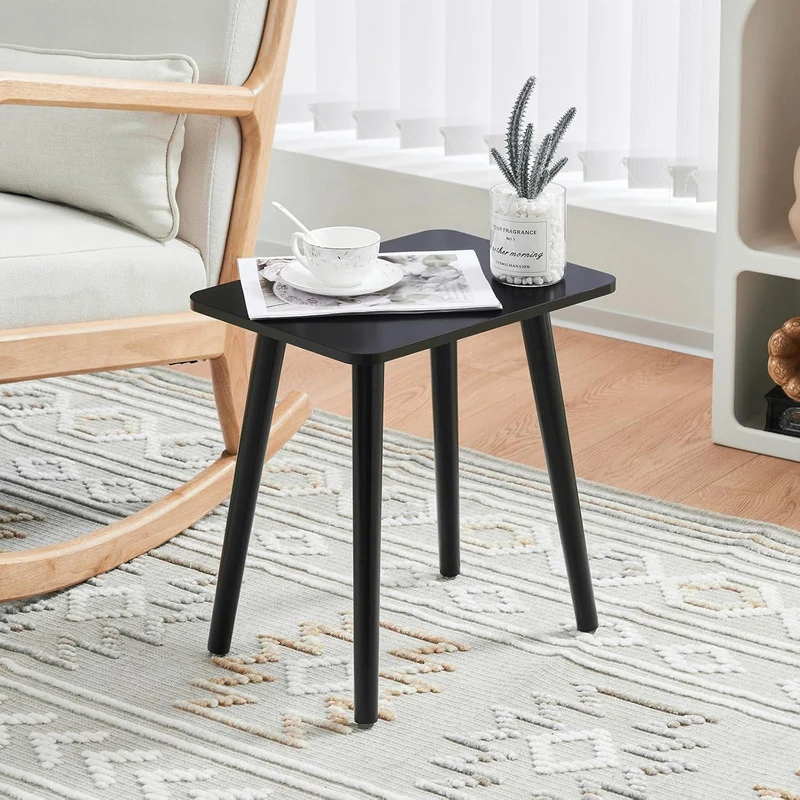 Beistelltisch Holz Schwarz 40x30x43cm Wohnzimmer