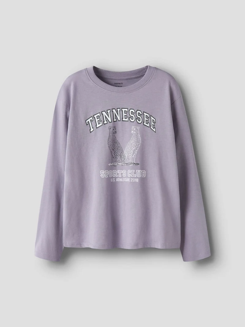Name it-NKFVELDA LS NREG TOP-Lavender Gray