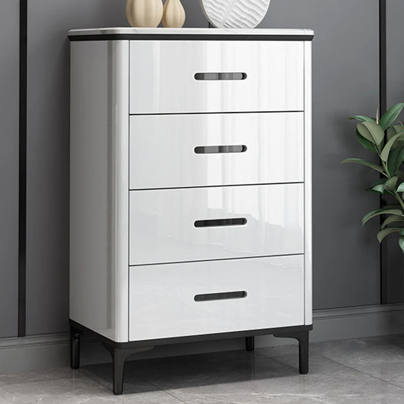 Contemporary Stone Storage Chest Bedroom Chest with Black Legs