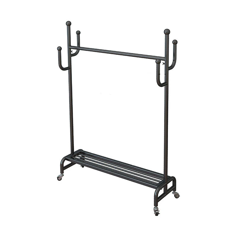 Modern Style Coat Rack Metallic Free Standing Hooks Design Coat Hanger with Shelve