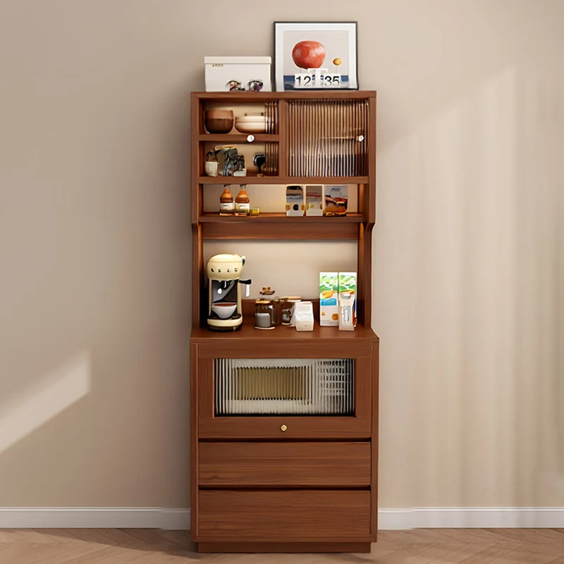 Modern Minimalist MDF Acrylic Rectangular Sideboard 2-Drawer Versatile Organizer For Dining Room