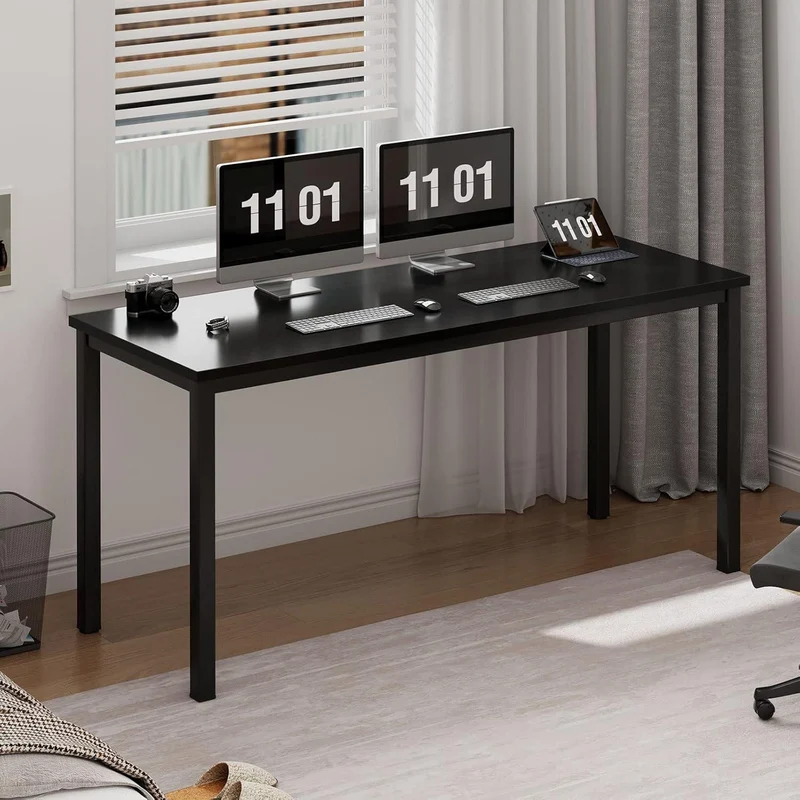 Schreibtisch Computertisch 120x60x75 cm Schwarz Workstation