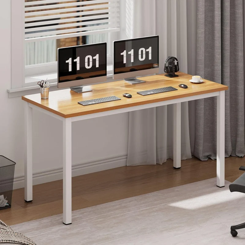 Schreibtisch 100x60 cm PC Büro Workstation Holzplatte