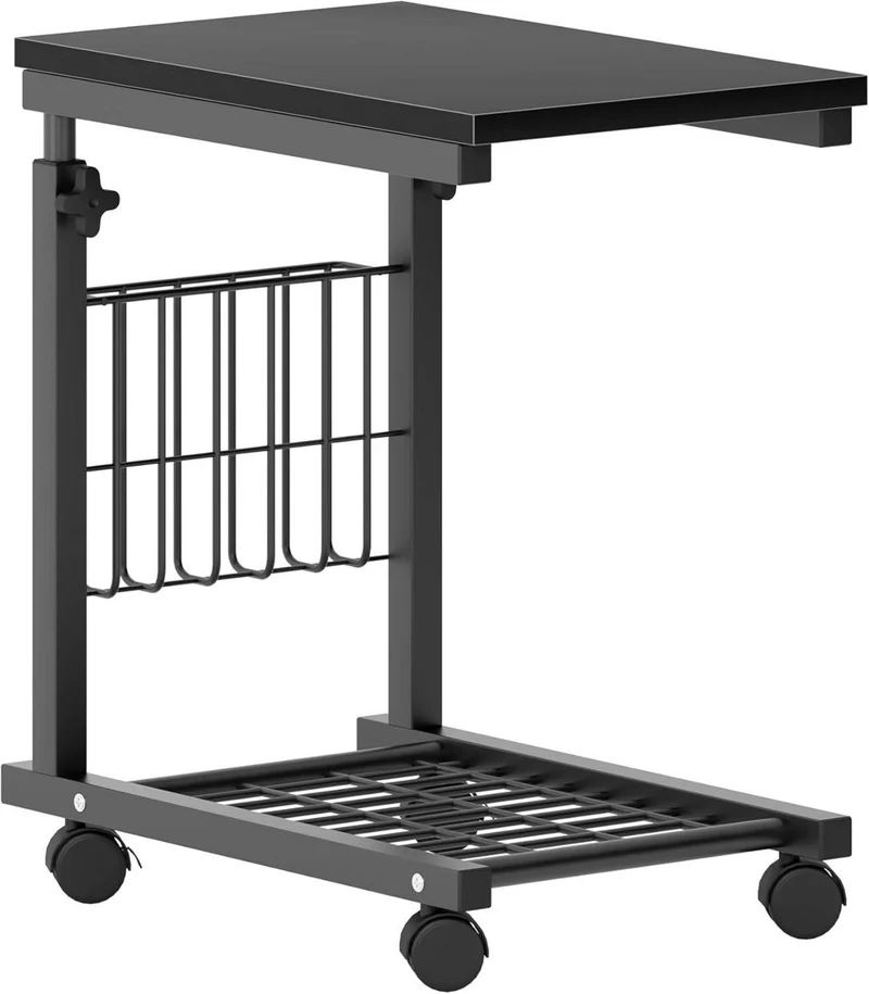 Laptoptisch Beistelltisch Höhenverstellbar Rollen 48x30cm PC