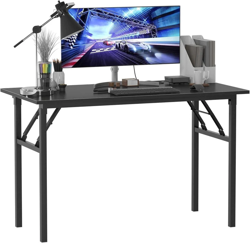 Klapptisch Computertisch 120x60 cm PC Schreibtisch Schwarz