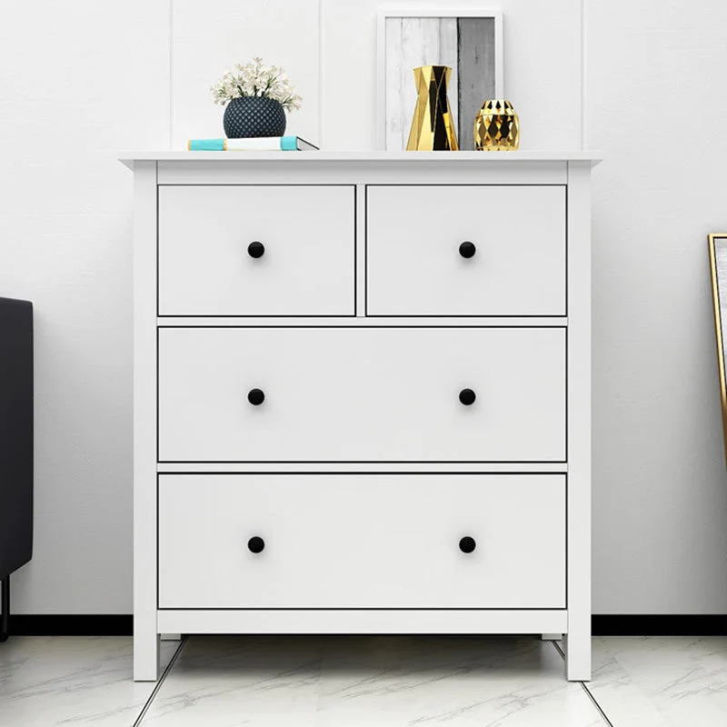 Wooden Storage Chest Dresser Classic Glam Chest with Drawers