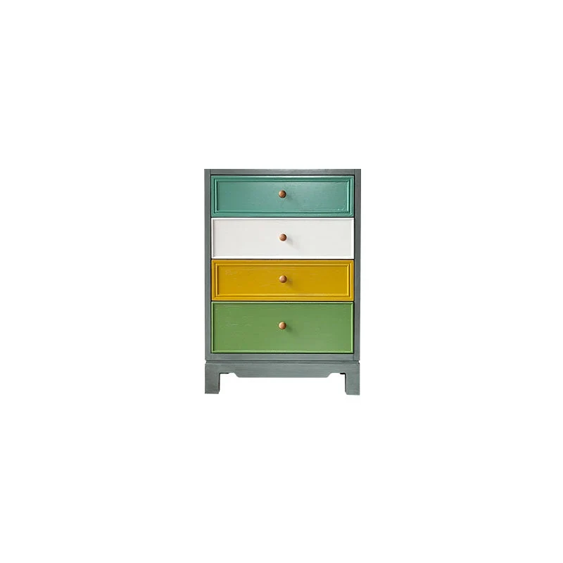 Vertical Nautical Storage Chest Bedroom Solid Wood Chest with Drawers