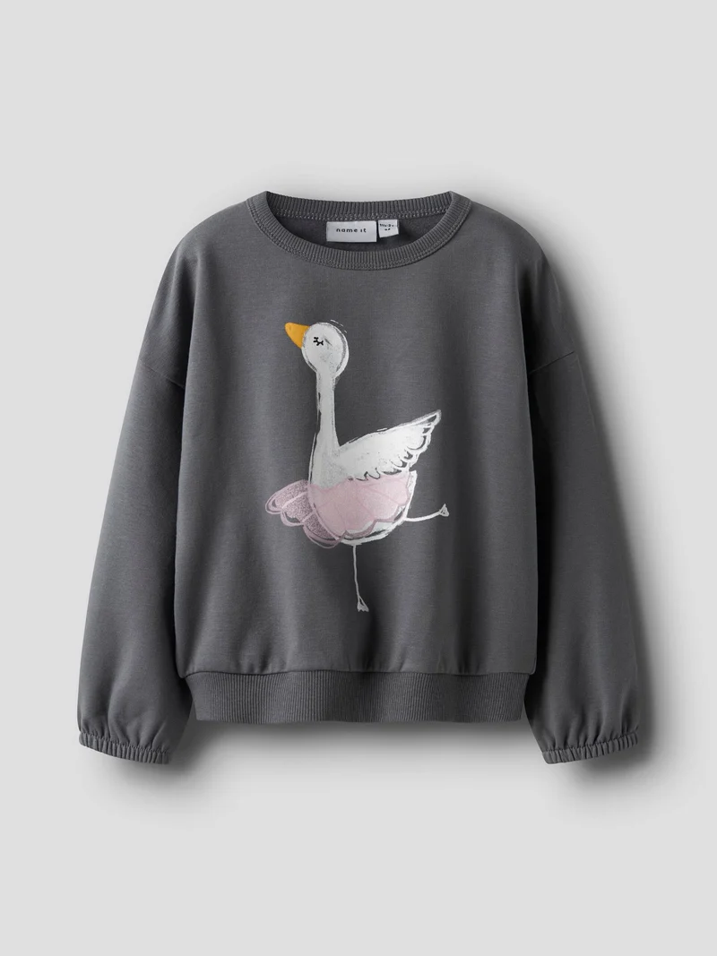 Name it-NMFSWANA LS SWEAT BRU-Lava Smoke