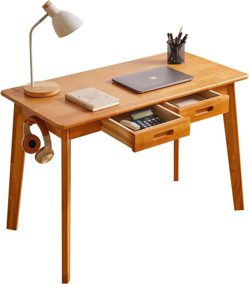 Holz-Schreibtisch mit Schublade und Hängestange 100x50x75cm
