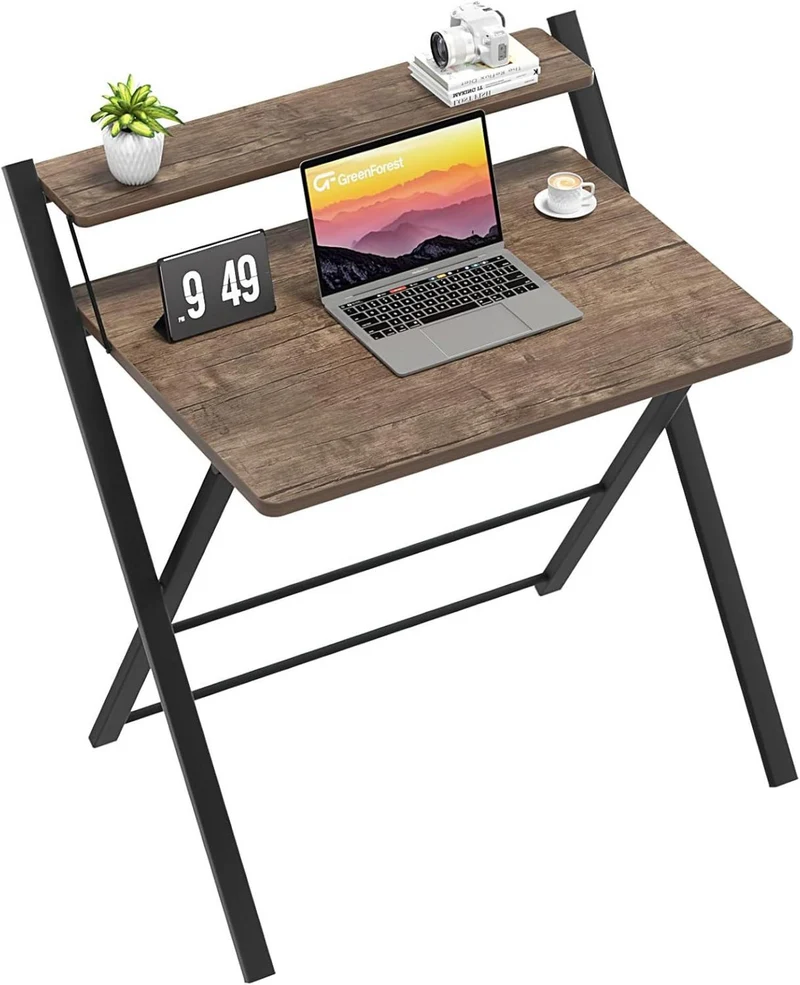 Klappbarer Schreibtisch mit Regal, Schmal, Große