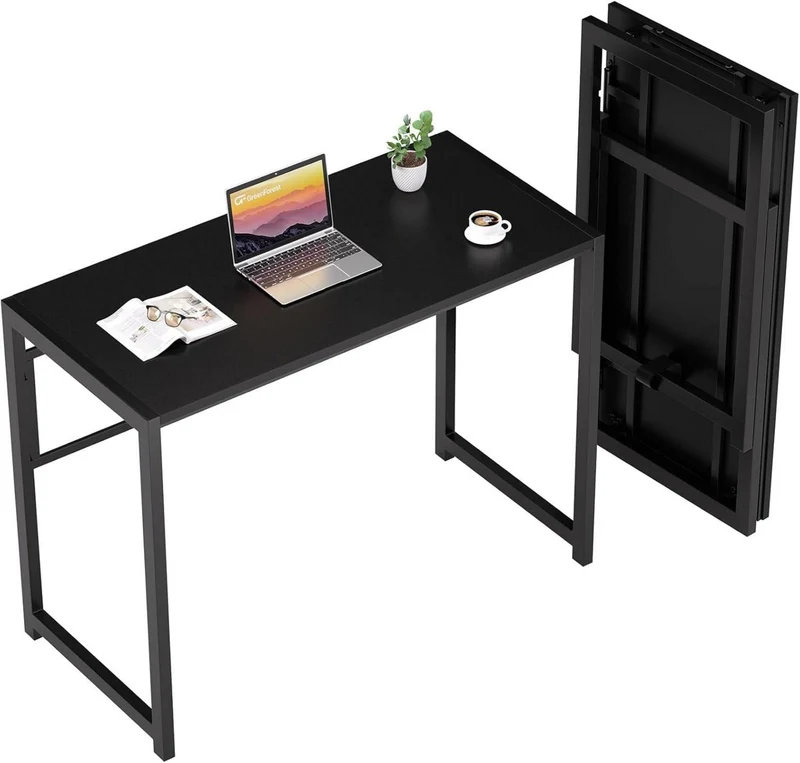 Kleiner Klappbarer Schreibtisch 100x48 cm Stabil Schwarz