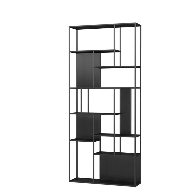 Modern Minimalist Iron Rectangular Display Rack 13-Cabinet Floor Standing Storage Rack For Living Room