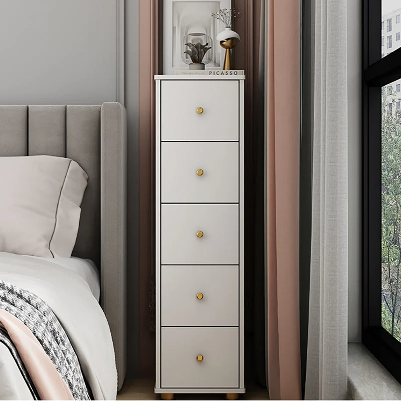 Contemporary Style Engineer Wood Dresser Vertical Bedroom Lingerie Chest with Drawer
