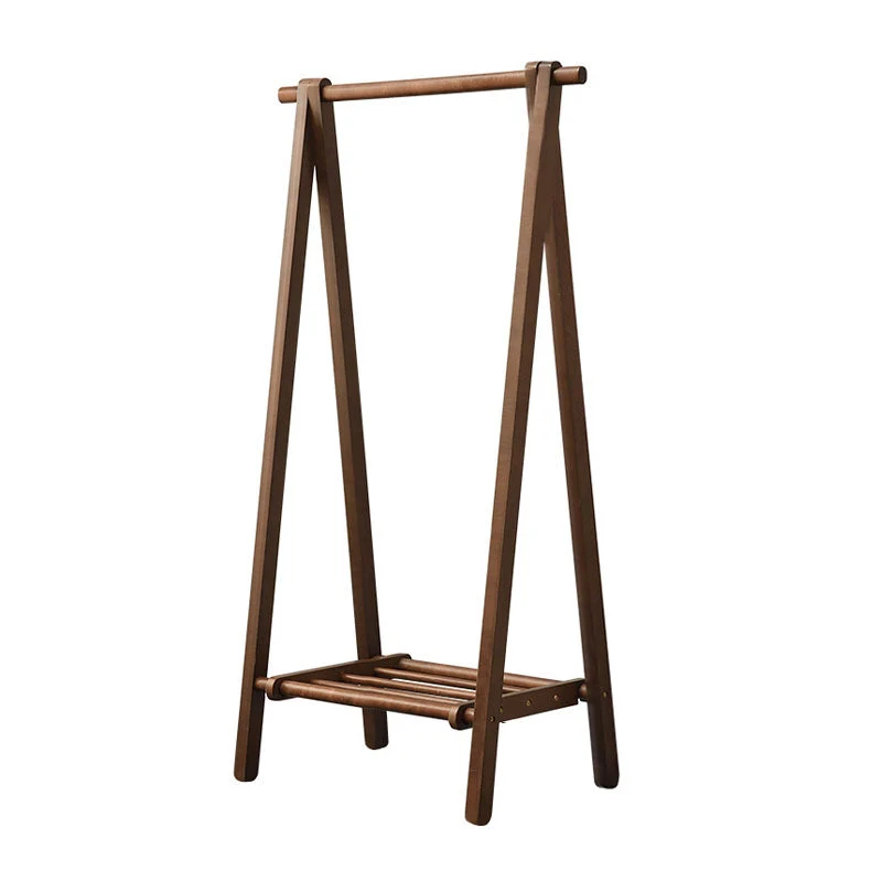 Modern Style Coat Rack Solid Wood Free Standing Coat Rack With Shelve