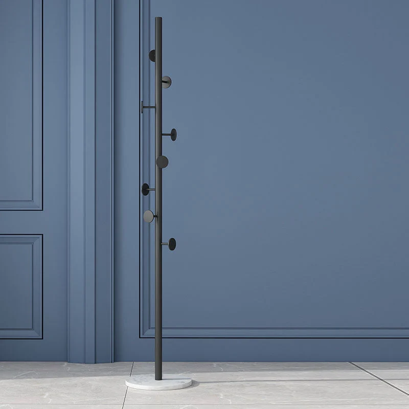 Luxurious Coat Rack 8 Coat Hook Marble Bottom Metal Coat Rack for Bedroom