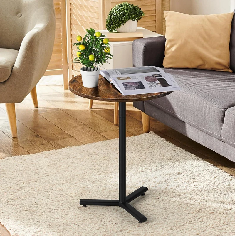 Smusei Runder Beistelltisch 48CM für Wohnzimmer und Terrasse
