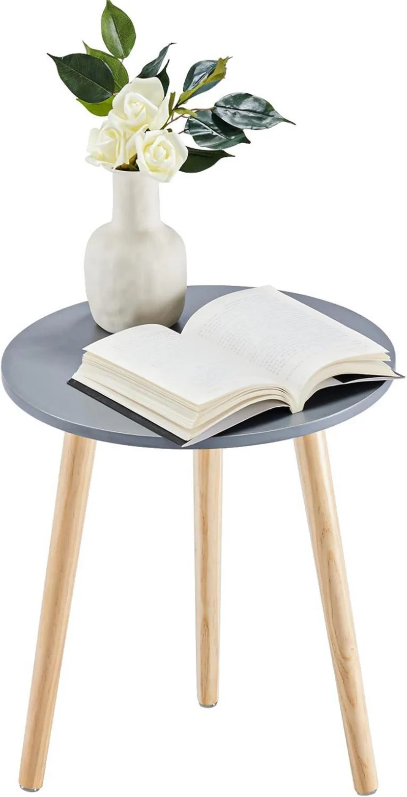 Runder Beistelltisch Holz Skandinavischer Stil Ø 42 cm Sofa