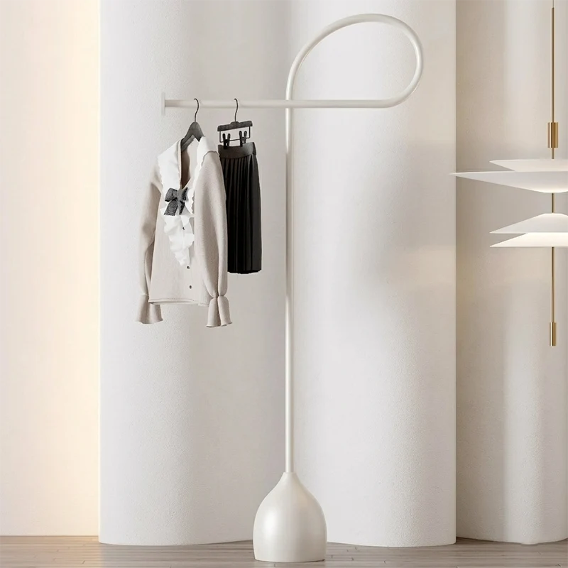 Modern Minimalist Carbon Steel Linear Freestanding Hall Tree For Living Room & Bedroom