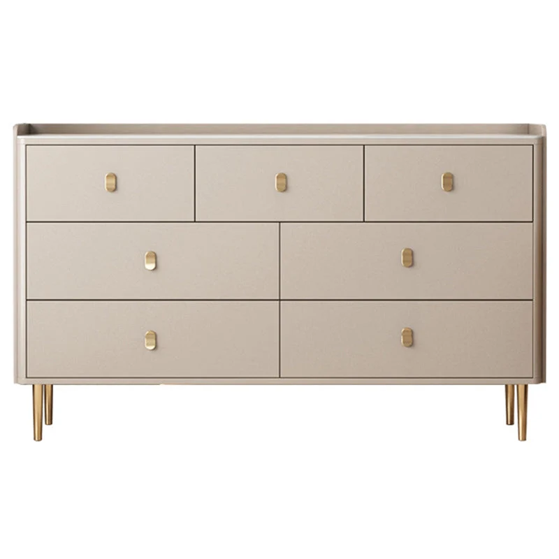 Glam Horizontal Double Dresser Stone Storage Chest with Drawers for Bedroom