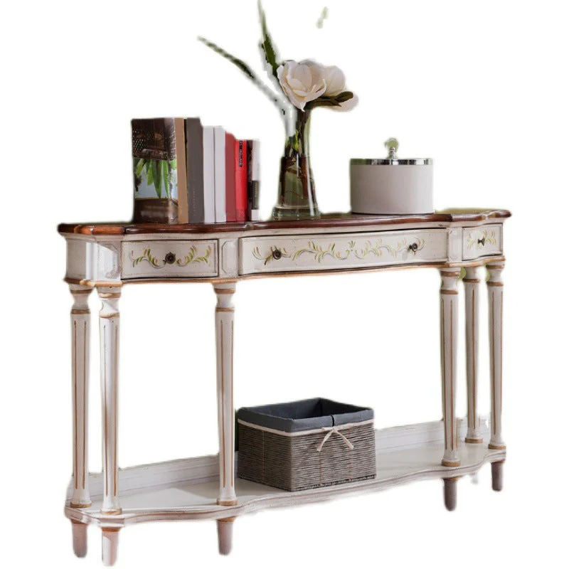 Victoria Wooden Console Table Free Form Console Sofa Table for Hall