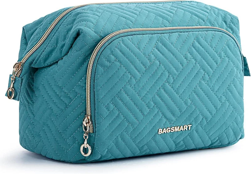 BAGSMART Große Kosmetiktasche Blau wasserabweisend